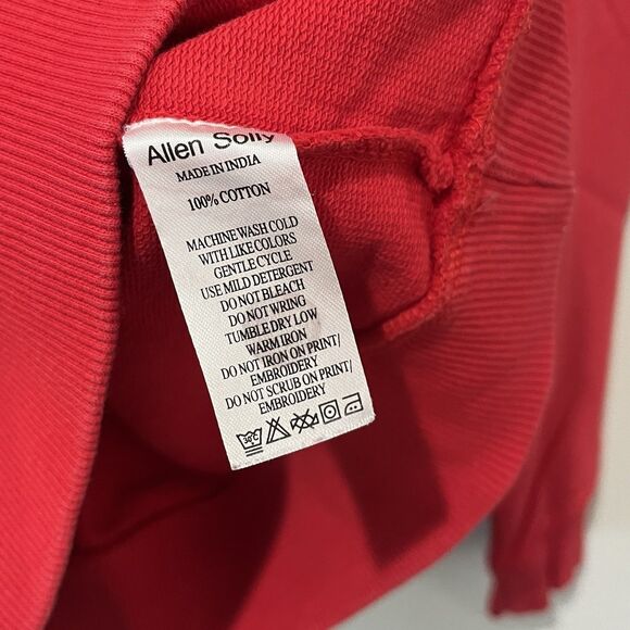 Allen Solly Sweatshirt Youth Small Red Crewneck Spell Out Preppy - Picture 6 of 9